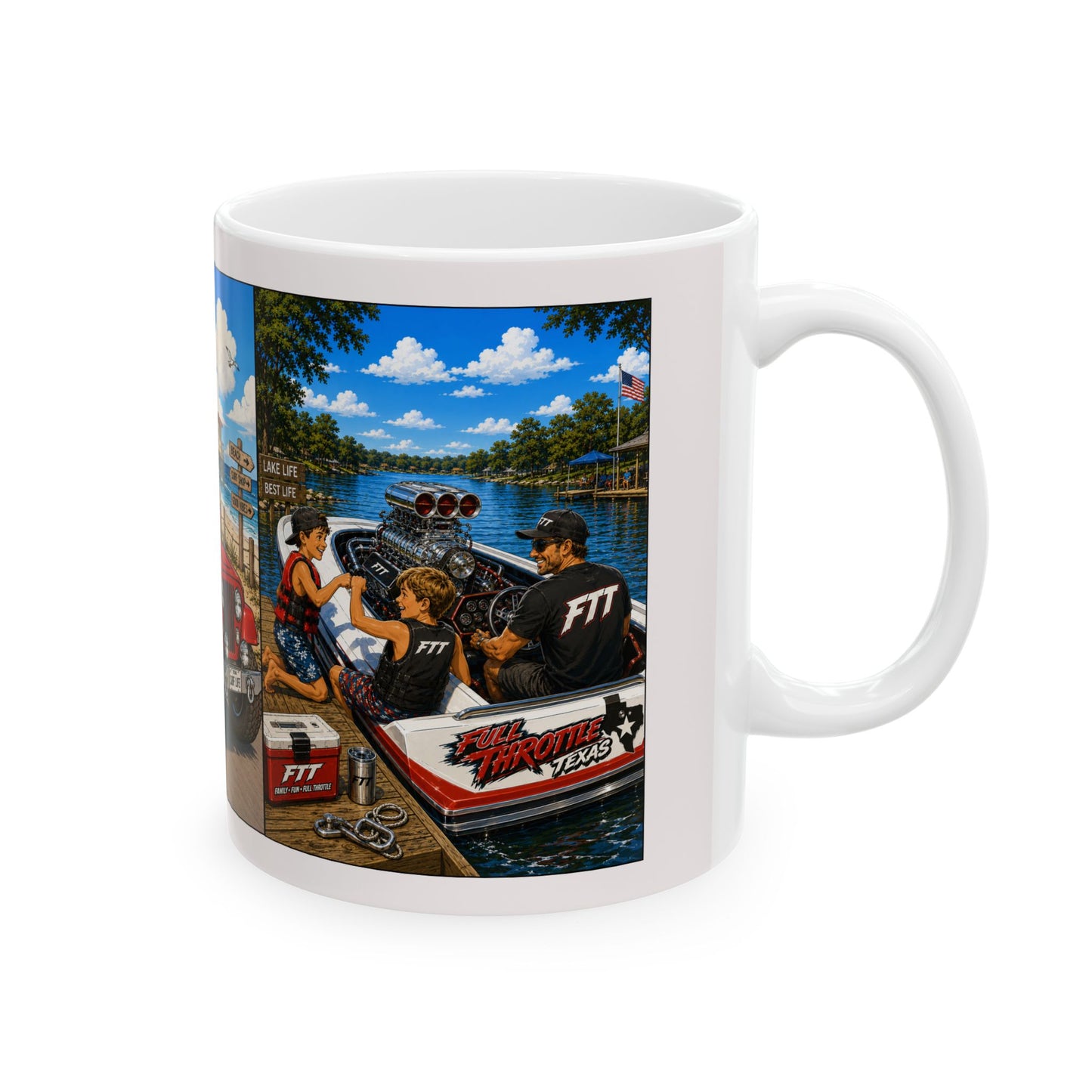 Beach Jeep Mug — Retro Surf Road Trip Ceramic Coffee Cup (11oz/15oz)
