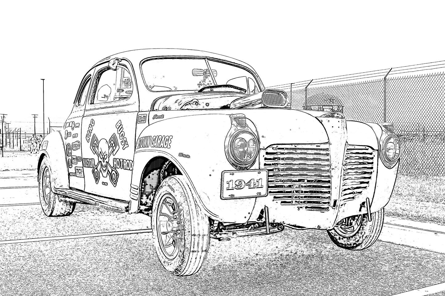 Original Hot Rod Coloring Book