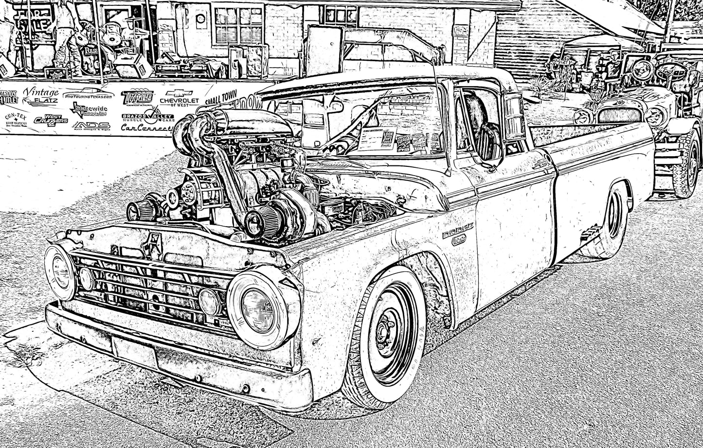 Original Hot Rod Trucks Coloring Book