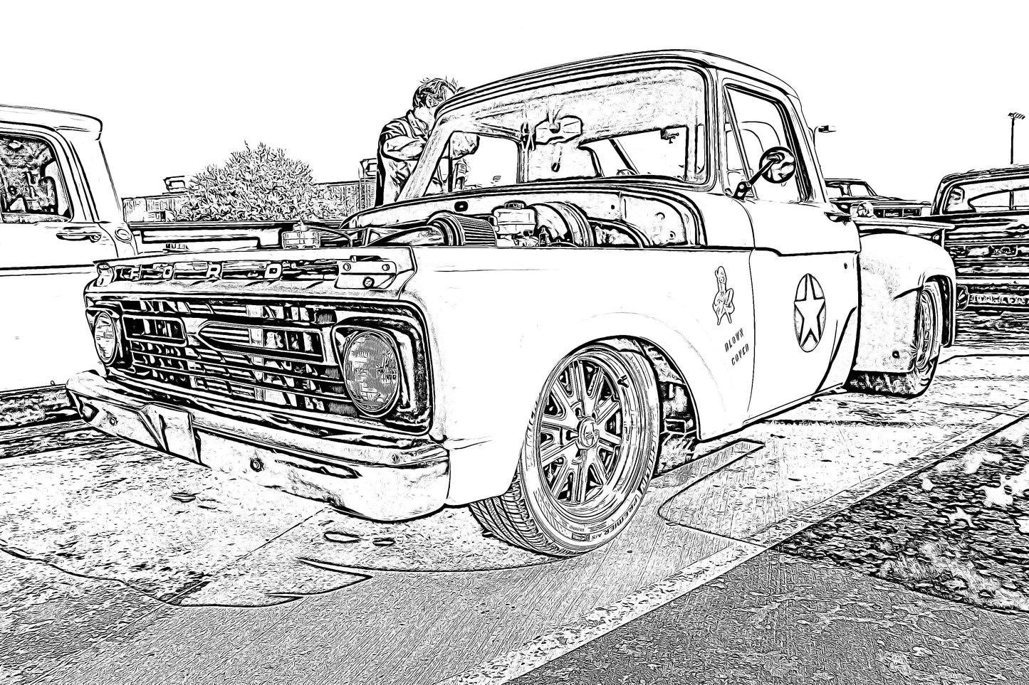 Original Hot Rod Trucks Coloring Book