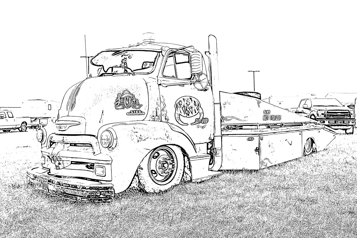 Original Hot Rod Trucks Coloring Book