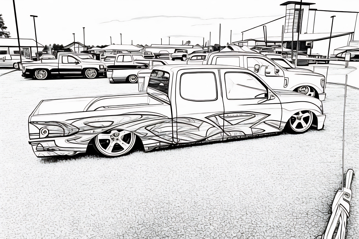 Mini Truckin Coloring Book