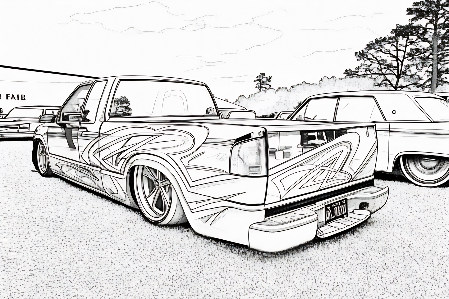 Mini Truckin Coloring Book