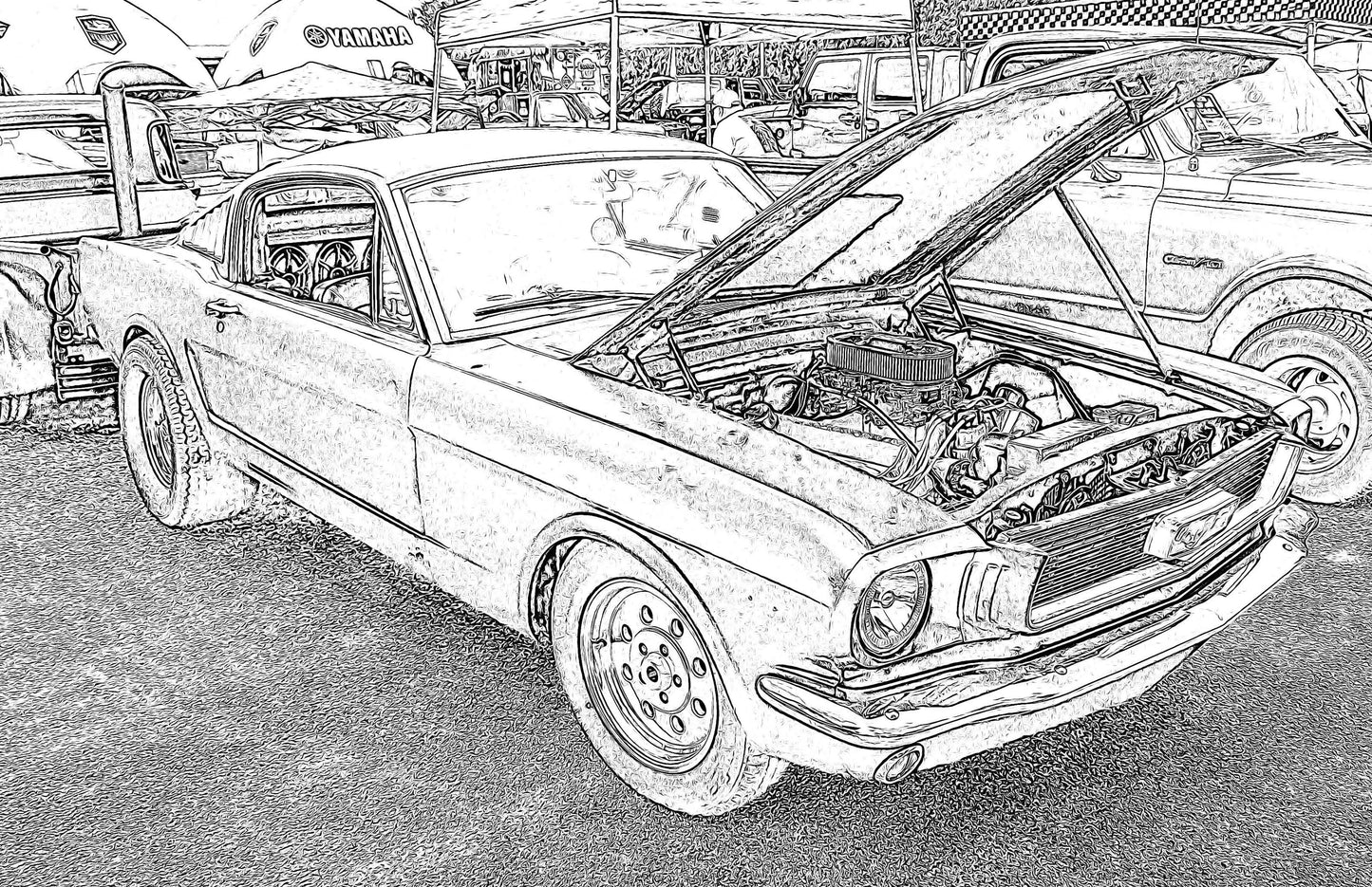 Muscle Cars Coloring Book