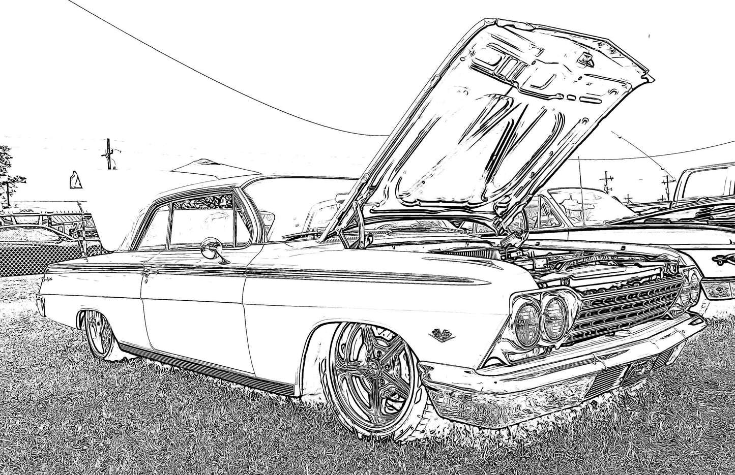 Muscle Cars Coloring Book