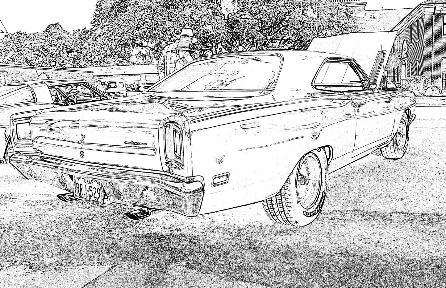 Muscle Cars Coloring Book