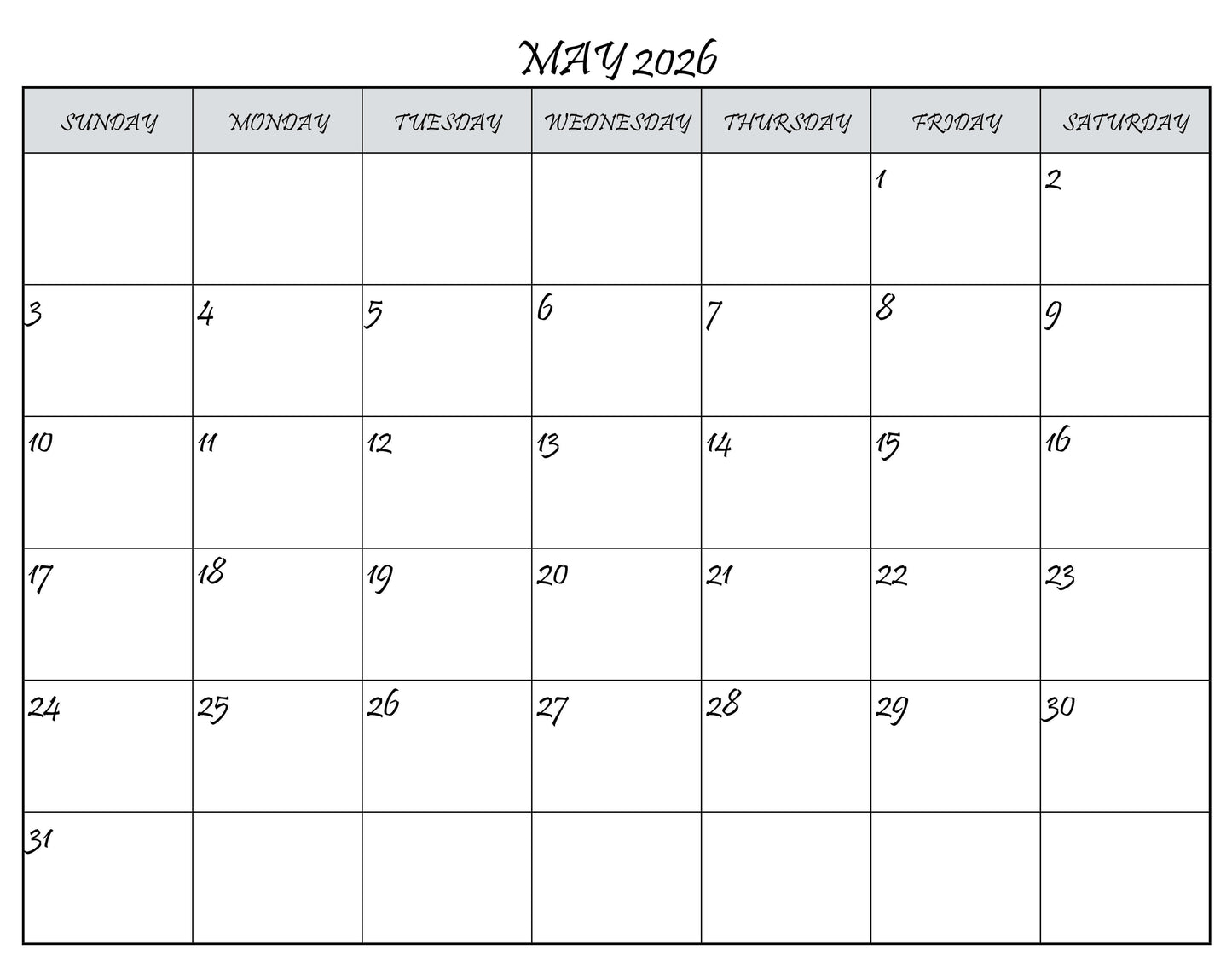 C-10's 2026 Calendar