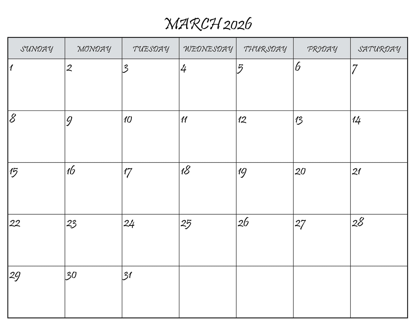 C-10's 2026 Calendar