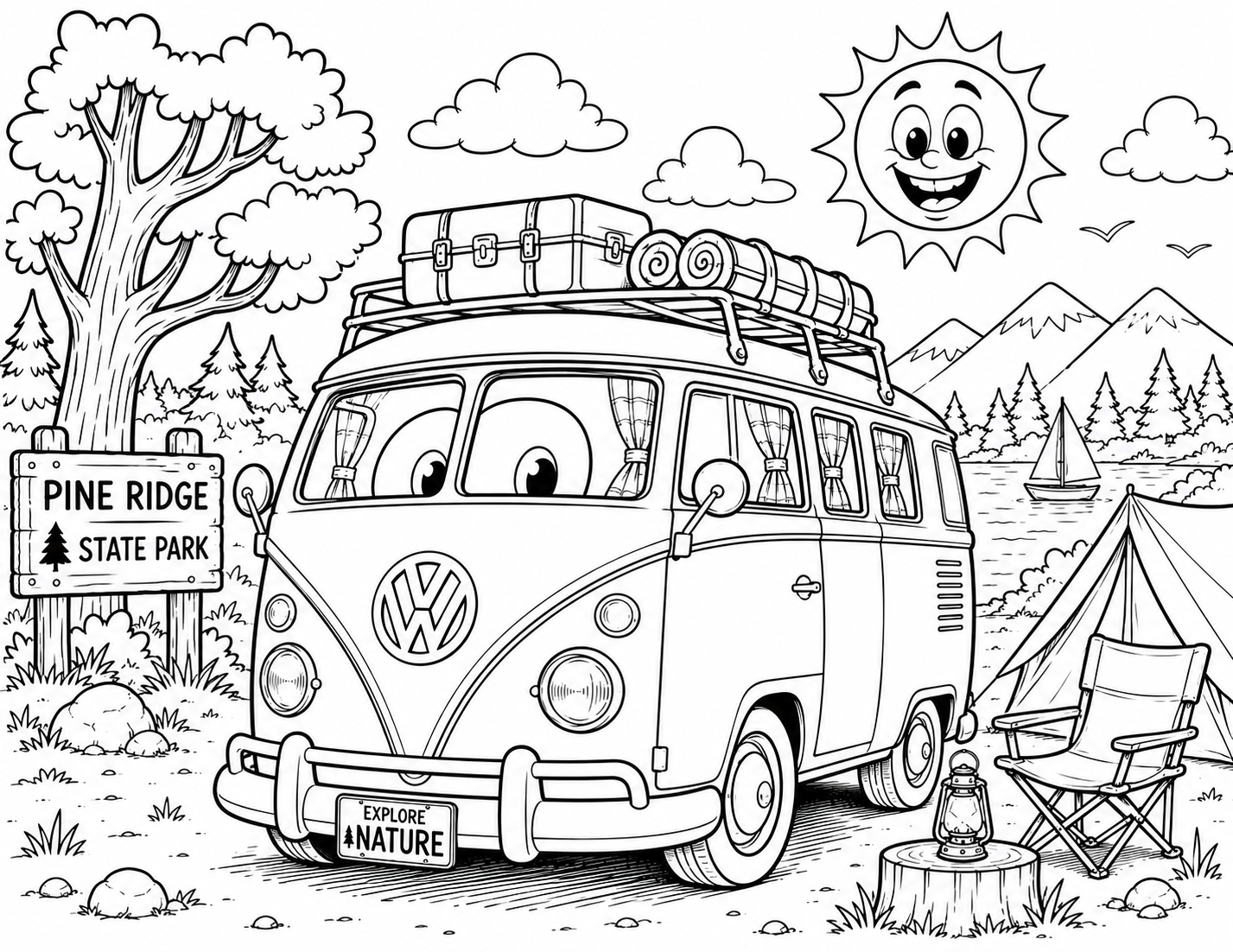 Volkswagen Kids Coloring Book | Classic VW Beetles, Buses & More