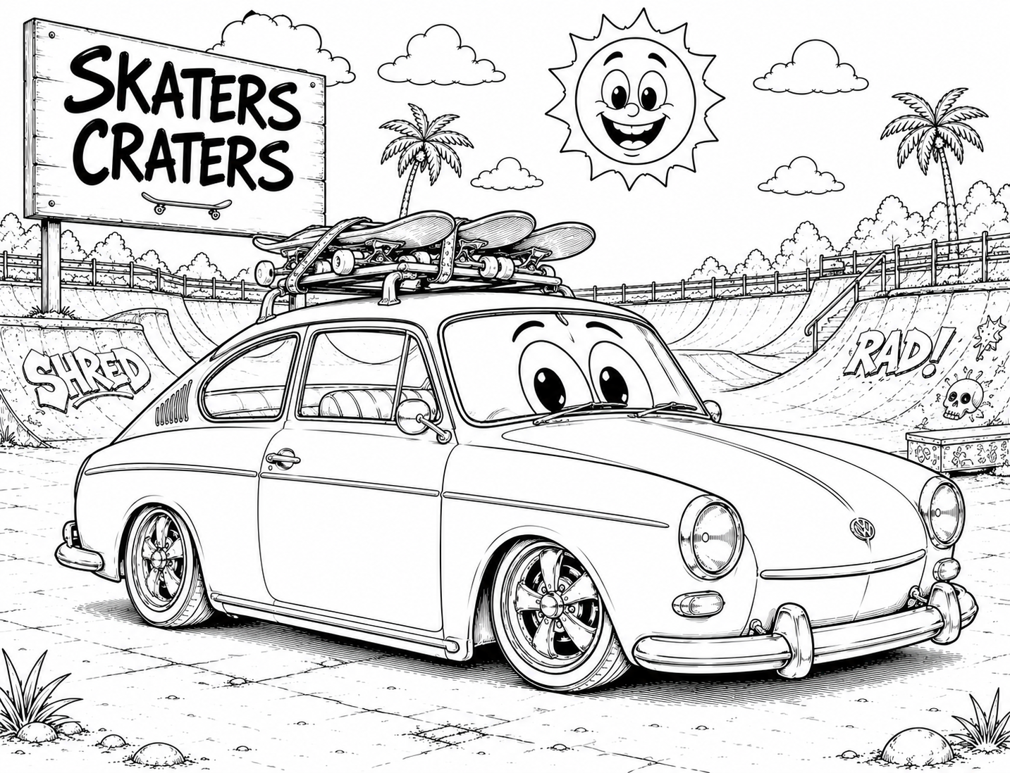 Volkswagen Kids Coloring Book | Classic VW Beetles, Buses & More
