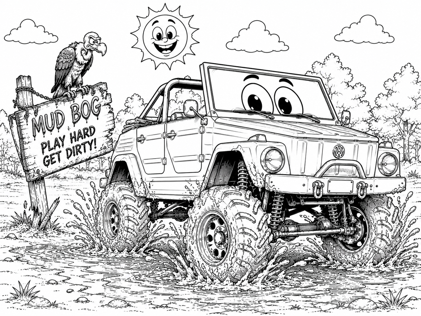 Volkswagen Kids Coloring Book | Classic VW Beetles, Buses & More