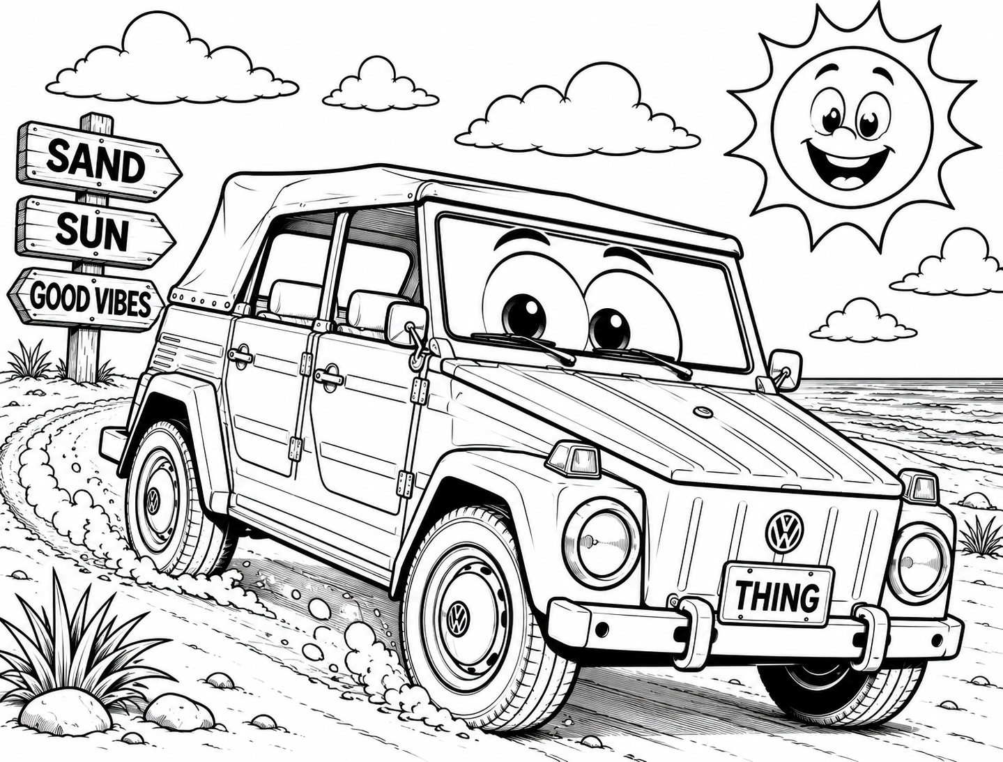 Volkswagen Kids Coloring Book | Classic VW Beetles, Buses & More