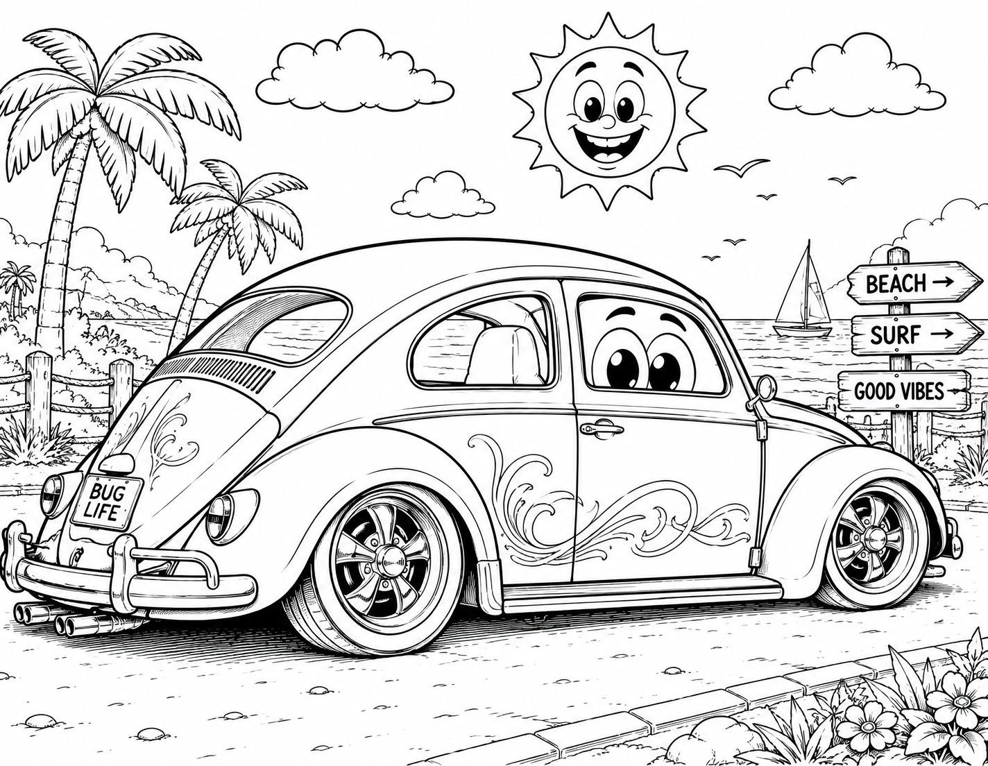 Volkswagen Kids Coloring Book | Classic VW Beetles, Buses & More