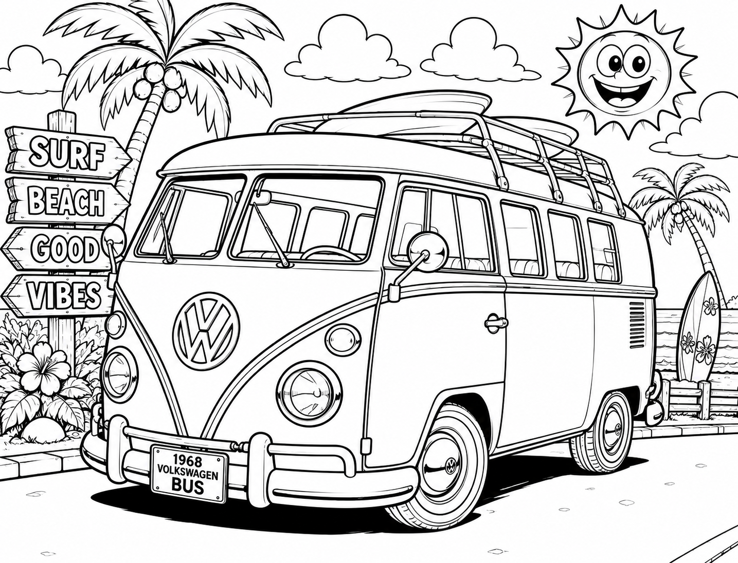 Volkswagen Kids Coloring Book | Classic VW Beetles, Buses & More